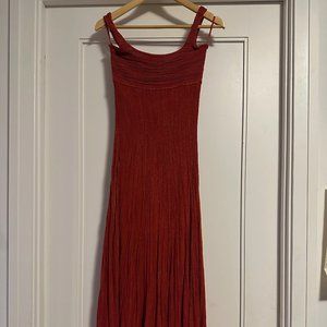 Fusun Burnt Orange Maxi Dress